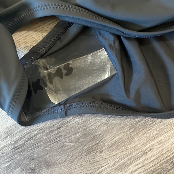 🆕 SKIMS SWIM Dipped Tie Bikini Bottoms in Gunmetal - Picture 8 of 9